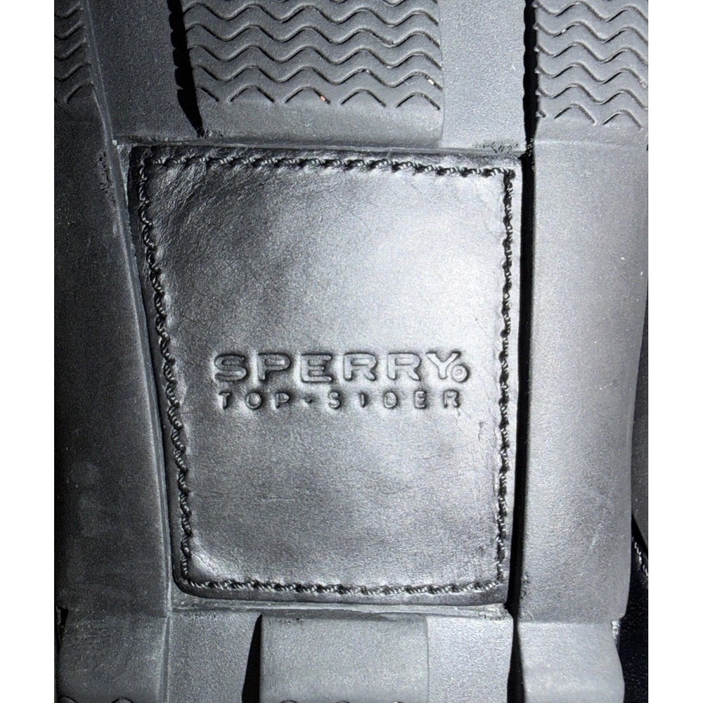 Sperry Top-Sider Pilot Black Smooth Leather Slip-On Driver Moc Loafer Men's 11M - Picture 10 of 12